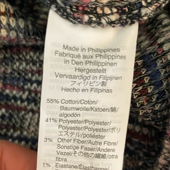 Madewell Women’s Black and Pastel Heathered Crop Knit Sweater Size Small - Picture 6 of 9